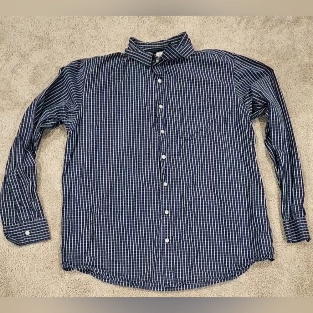 Old Navy Men's XL Blue and White Button Down Shirt